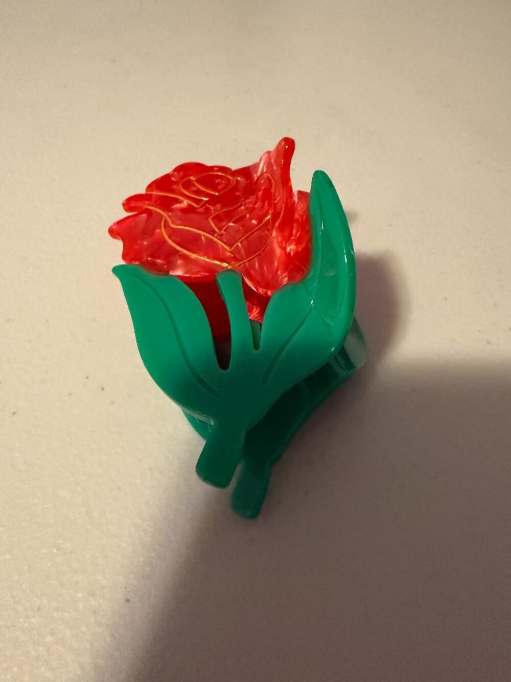 Disney Red Rose Claw Clip Hair Accessory